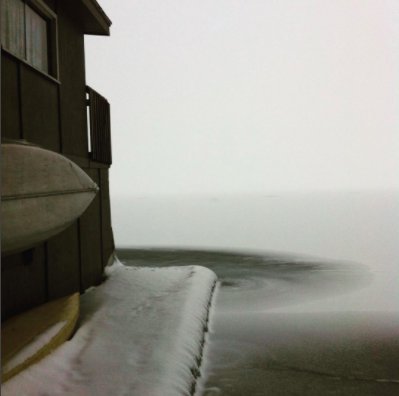 GoNWSC's tweet image. This aluminum canoe is ready to rest for the winter. #canoe #winter #frozen