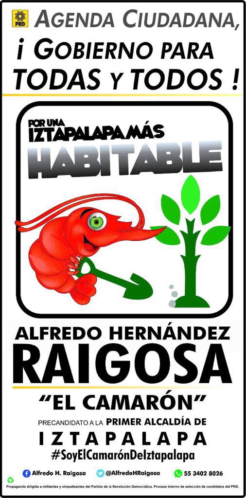 rebe5junio2016's tweet photo. Por una #Iztapalapa más #Habitable apoyamos el gran éxito q tiene su #PlataformaProgresiva el #Camarón @AlfredoHRaigosa fomentar la forestación y revisión d parques de todas y todos en #Iztapalapa nos alienta TE APOYAMOS CAMARÓN @PRD_CDMX @HectorSerranoC @ManceraMiguelMX @vhlobo https://t.co/0RVeIoqDIr