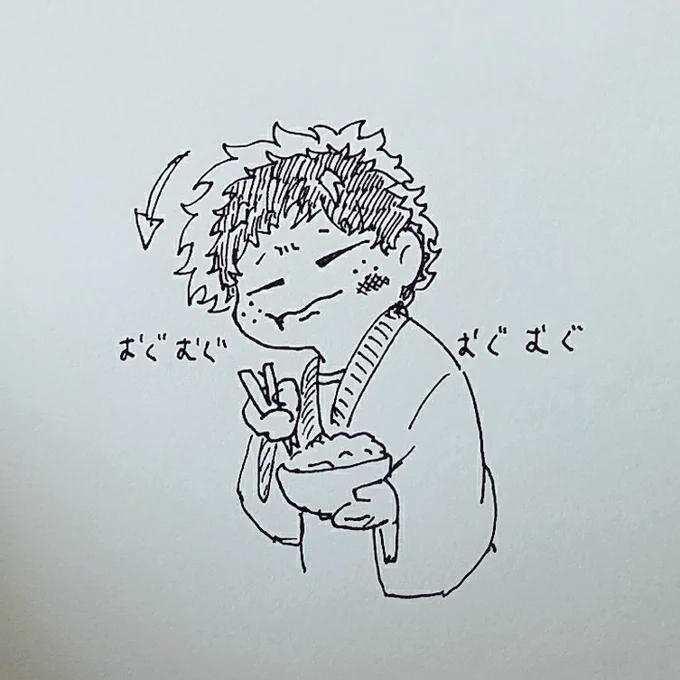 轟くんお誕生日かぁ〜何かしたいなぁ〜って思いながら、抜歯跡地にご飯が入らないよう首傾げて食事してる。
細心の注意を払っているので変顔になっている。 
