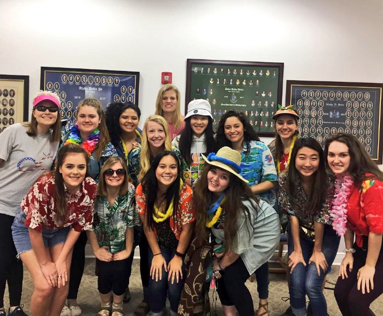 AXiDThetaLambda's tweet photo. Tacky Tourist Day Was A Success! 📸 Only 9 days until recruitment & our sisters are so excited! 💙✨
Don’t forget to sign-up for recruitment w/ the link in our bio!
#GoAlphaXi #GoGreek
S/o to our costume contest winner Katie! https://t.co/ktU6juVsI7