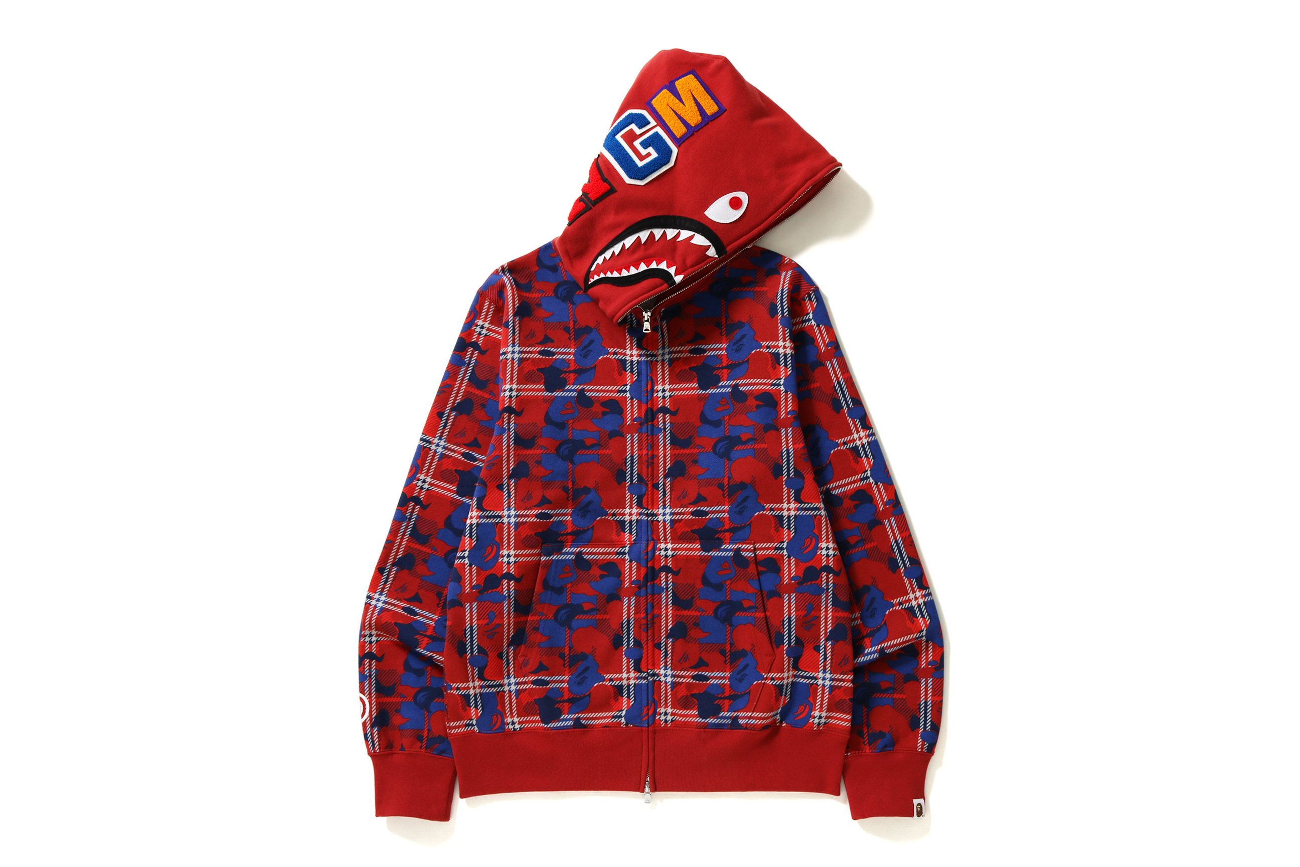 Bape plaid hoodie hot sale