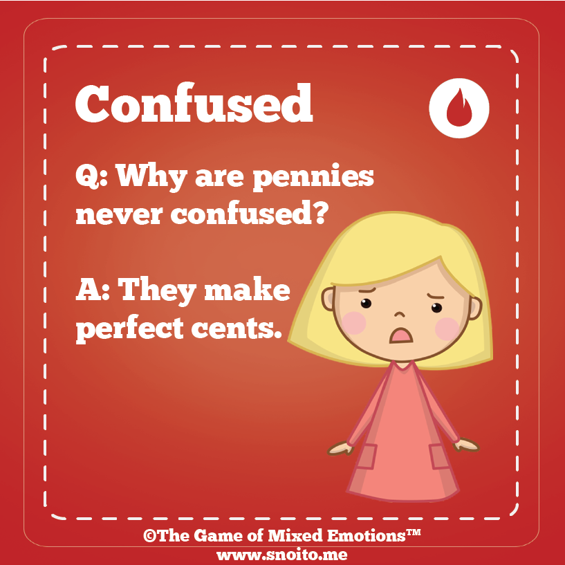 MxdEmotionsGame's tweet photo. Q: Why are pennies never confused?⠀
A: They make perfect cents!
.⠀
https://t.co/cjHYXmzCb4 @TheresaClaireCT

#Funny #KidJokes #kids #parents #cute #emotions #game #mindfulness #HumpDay #lunchboxnotes #lunchbox #SchoolPsych #psychology #Parenting https://t.co/jR4ptUp54F