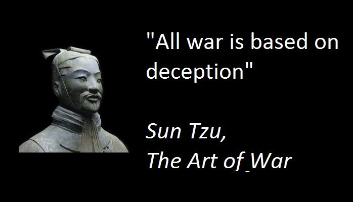 Image result for all warfare is based on deception"