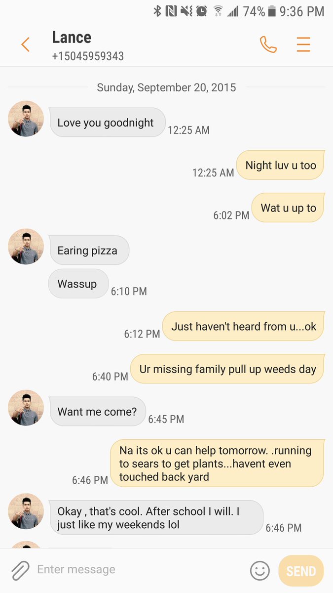 cnb11315's tweet photo. Reading his messages, remembering his voice and missing him always texting me. Missing him so much. Rest easy son, I love u! L.J.T 3/23/98-11/3/15
#missingmychild #LLL https://t.co/ACnijAd0SH