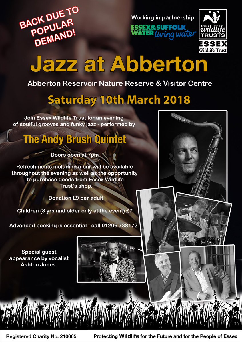 Uksaxplayer's tweet photo. Tickets are now on sale and selling well for my next quintet gig. Saturday 10th March at Abberton Reservoir Visitor Centre. The last couple have completely sold out so, get your tickets before they go. 
Box Office no: 01206 738172

Hope to see you there. 😄 https://t.co/R5rhJ6ctxU