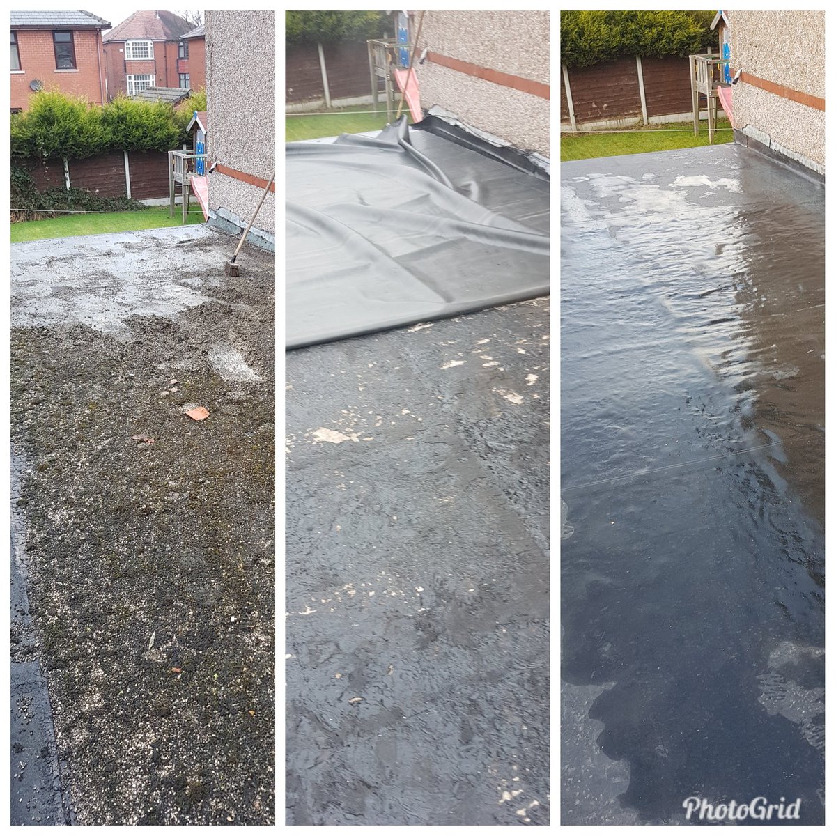 EastlancsCBS's tweet photo. Recently completed Epdm membrane roof on double garage in #Rochdale. Old felt and stone chippings removed, surface prepared and new system installed. Get in touch if your flat roof has come to the end of it's usable life https://t.co/etlfDpaRxR