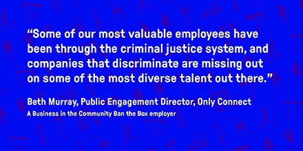 exceptionals_uk's tweet photo. For organisations who #BanTheBox, #ExOffenders are seen to be #valuable, #productive and #enthusiastic #employees. As noted by @BITC employer, @onlyconnectuk https://t.co/wyasCBZGDl