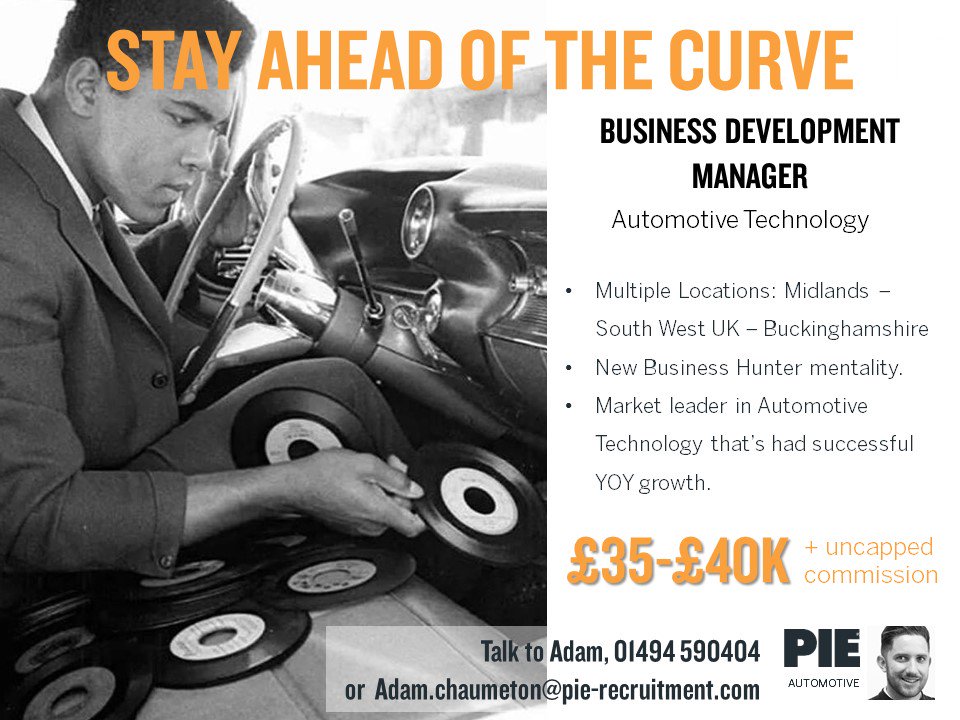 pierecruitment's tweet photo. Stay ahead of the curve with this #BizDev role! If you're a #NewBiz hunter looking for a new challenge, then contact our #Automotive Team today on 01494 590404 >> https://t.co/3uO8TN1IPu #Sales #Careers https://t.co/khKTXxNomY