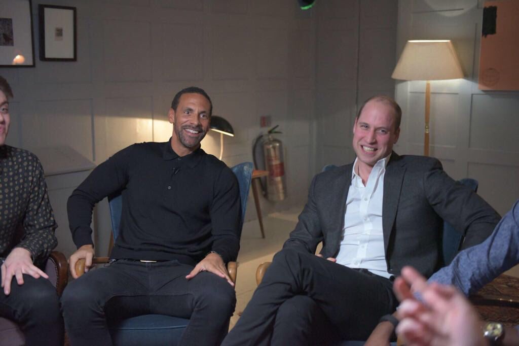 rioferdy5's tweet photo. Great to join HRH Prince William on the initiative CALM @theCALMzone to help encourage men when vulnerable &amp; low to reach out for support from their best mate #BestManProject https://t.co/4skk7cL5Wf