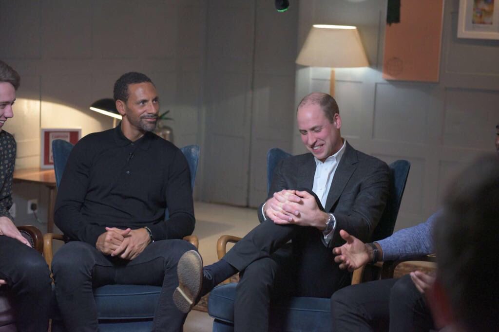 rioferdy5's tweet photo. Great to join HRH Prince William on the initiative CALM @theCALMzone to help encourage men when vulnerable &amp; low to reach out for support from their best mate #BestManProject https://t.co/4skk7cL5Wf