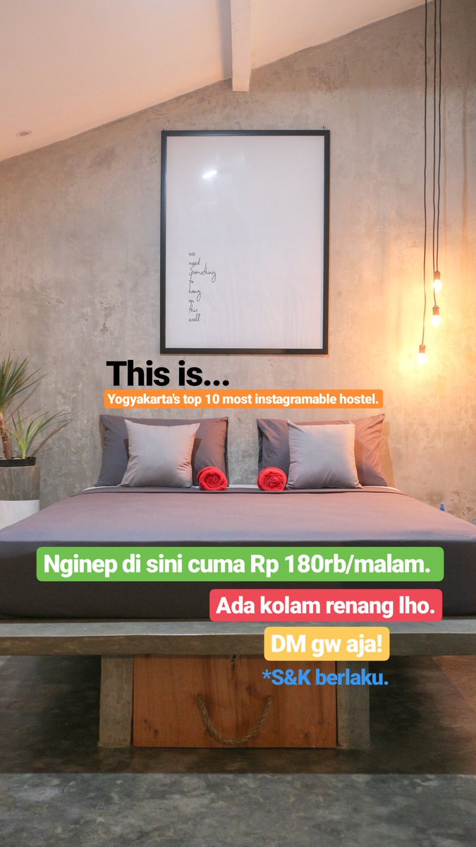 Yang mo liburan ke Yogya ... monggo RT dan DM gw buat dapetin harga ini. 😉
