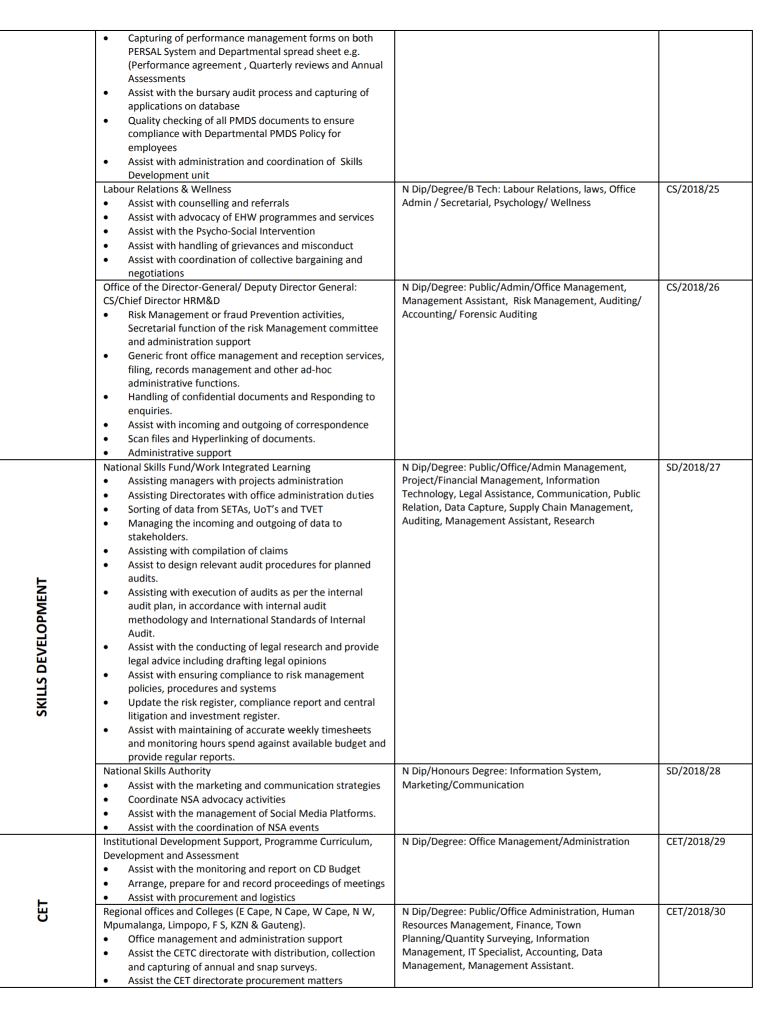 Sharing is caring. Dept of Higher Education&amp;Training 2018/19 INTERNSHIP
cc <a href="/DHET/">DHET</a> @MaftwnMag <a href="/DSDNW3/">DSD NW</a> <a href="/nwpublicworks/">NWPG_PublicWorks&Roads</a>
<a href="/fexbantwin/">👑#IamFexB💪</a> @cata_nwpg <a href="/Invest_NWDC/">NWDC</a> @NWPGVTSD <a href="/NWPGCommSafety/">NWPGCommSafety</a> @nwdesd <a href="/GCISMedia/">GCIS Media Liaison</a> <a href="/DesboMohono/">Dr. Desbo Mohono</a>

CLOSING DATE: 02 FEB 2018

#Setsokotsane #saamtreksaamwerk #Rustenburg