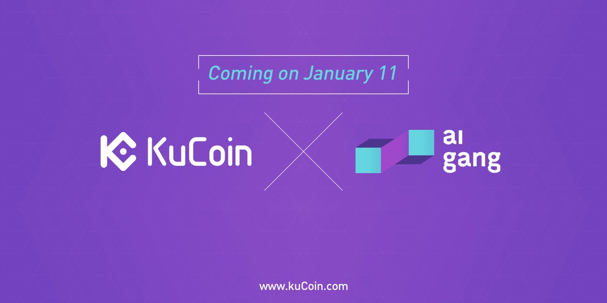 kucoincom's tweet photo. Aigang (AIX) token will join our list of tradable tokens. KuCoin traders will have access to AIX/BTC and AIX/ETH trading pairs upon listing. Users can start trading AIX on KuCoin January 11, 2018 at 20:00 (UTC +8).
#KCS #AIX #BTC #ETH @AigangNetwork https://t.co/vDjQY69YmE