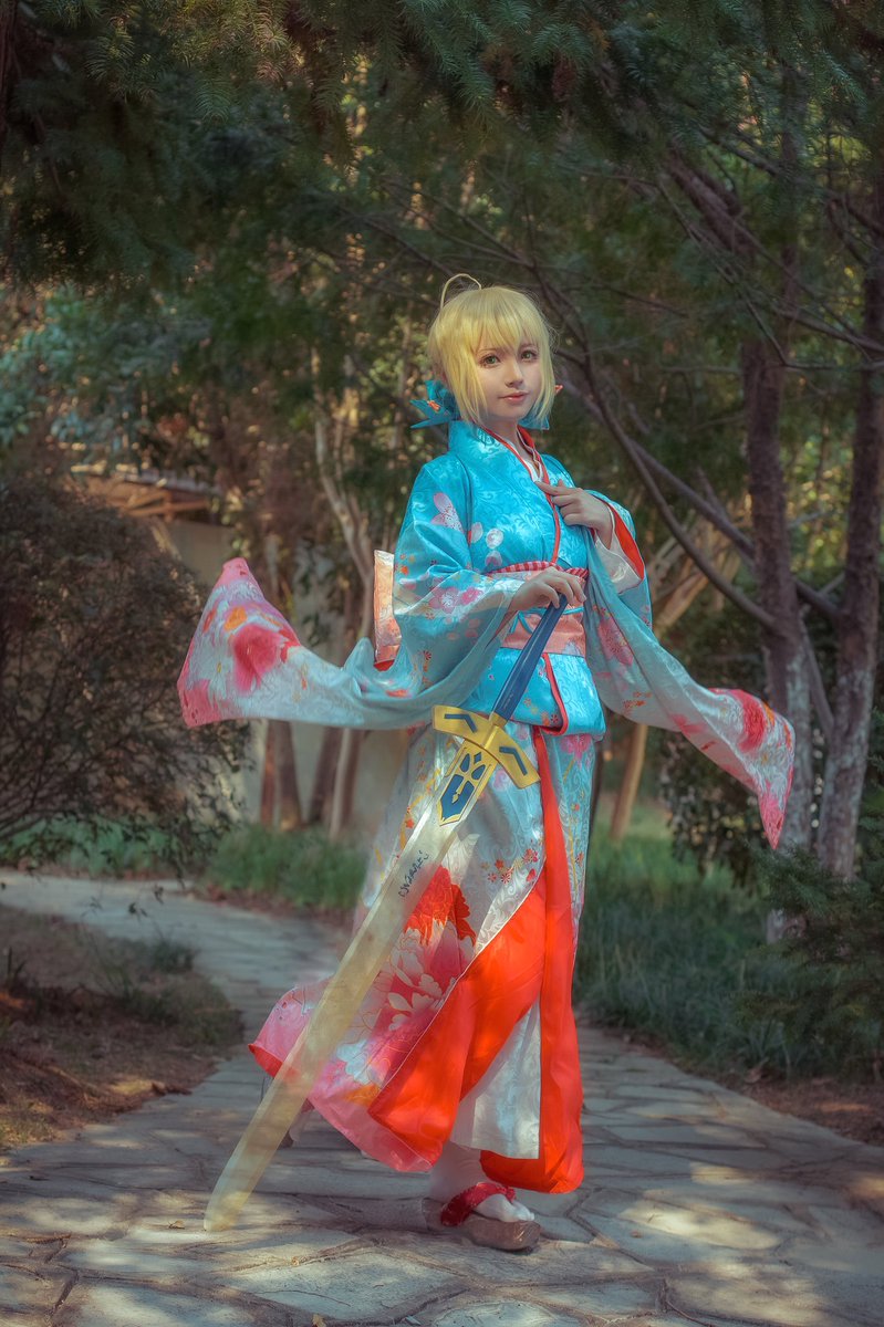 cos_Surely's tweet photo. #cos #コス 
#FateGO  #FGO #FateStayNight                 
saber（晴着.ver）：@cos_Surely 
photo：弃 https://t.co/60Jw0yWOey