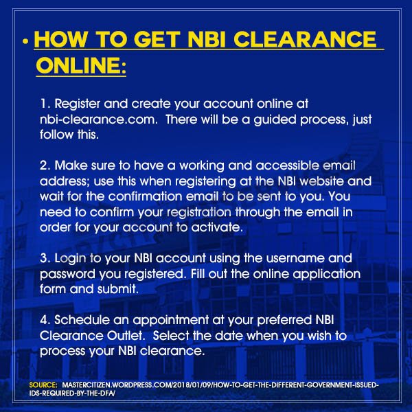 teleserv_ph's tweet photo. Ano ang mga kailangan mong i-present na documents kapag kukuha ka ng #NBIClearance? #citizenservices https://t.co/aZel5dyWJG