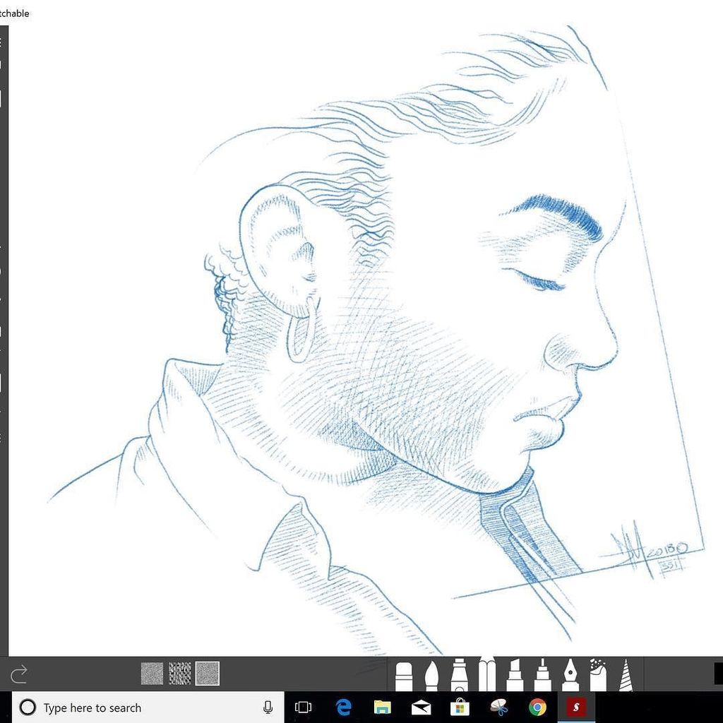 drawdaily2017's tweet photo. “Thoughts” 351/365 #DrawDaily2017Challenge w @SketchableApp @Microsoft @Surface Pro 4 
Complete Digital Drawing series at @DrawDaily2017 by @DeltaTangoMike 
#GetYourWeightUp #ExerciseYourPassion 
#iLikeToDraw #ArtLifeAllDay #artrepreneur #artlifemeetsart… https://t.co/EnpphLHejO https://t.co/nlYAdD4FMn
