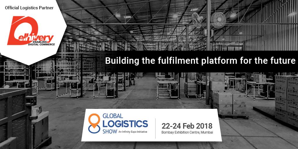 infinity_expo's tweet photo. @delhivery  Logistics has Confirmed their participation as Official Logistics Partner of @Logistics_Show and will be available at stall no. A 3 to help the Supply Chain Heads of End User Industry to improve their Supply Chain Operations. #GLS2018 #SupplyChain #Logistics https://t.co/oxlpxDbUDK