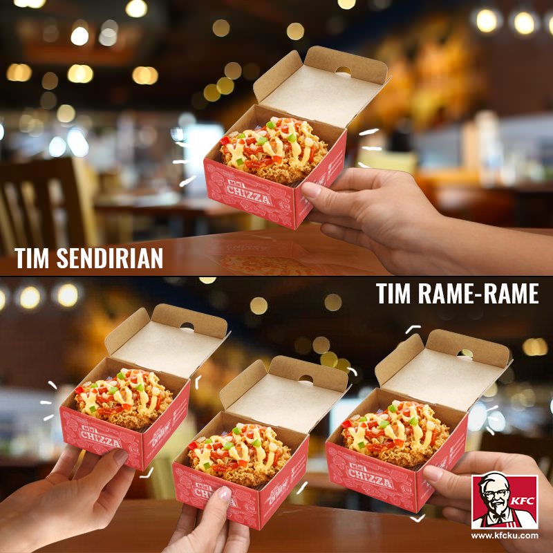 KFCINDONESIA's tweet photo. Belum nyobain Mini Chizza?
Ayo cicipin perpaduan π dan ayam KFC yang bikin nagih! Pokoknya jangan ditunda lagi, cusss ke KFC sekarang! Kalau nggak kebagian, kita nggak tanggung, ya!
Btw, mau coba Mini Chizza sendirian apa bareng temen-temen, nih?
#SorryPizza #HelloMiniChizza https://t.co/jfCznzsB4z