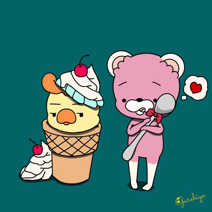 冬に食べるアイスは格別のtwitterイラスト検索結果