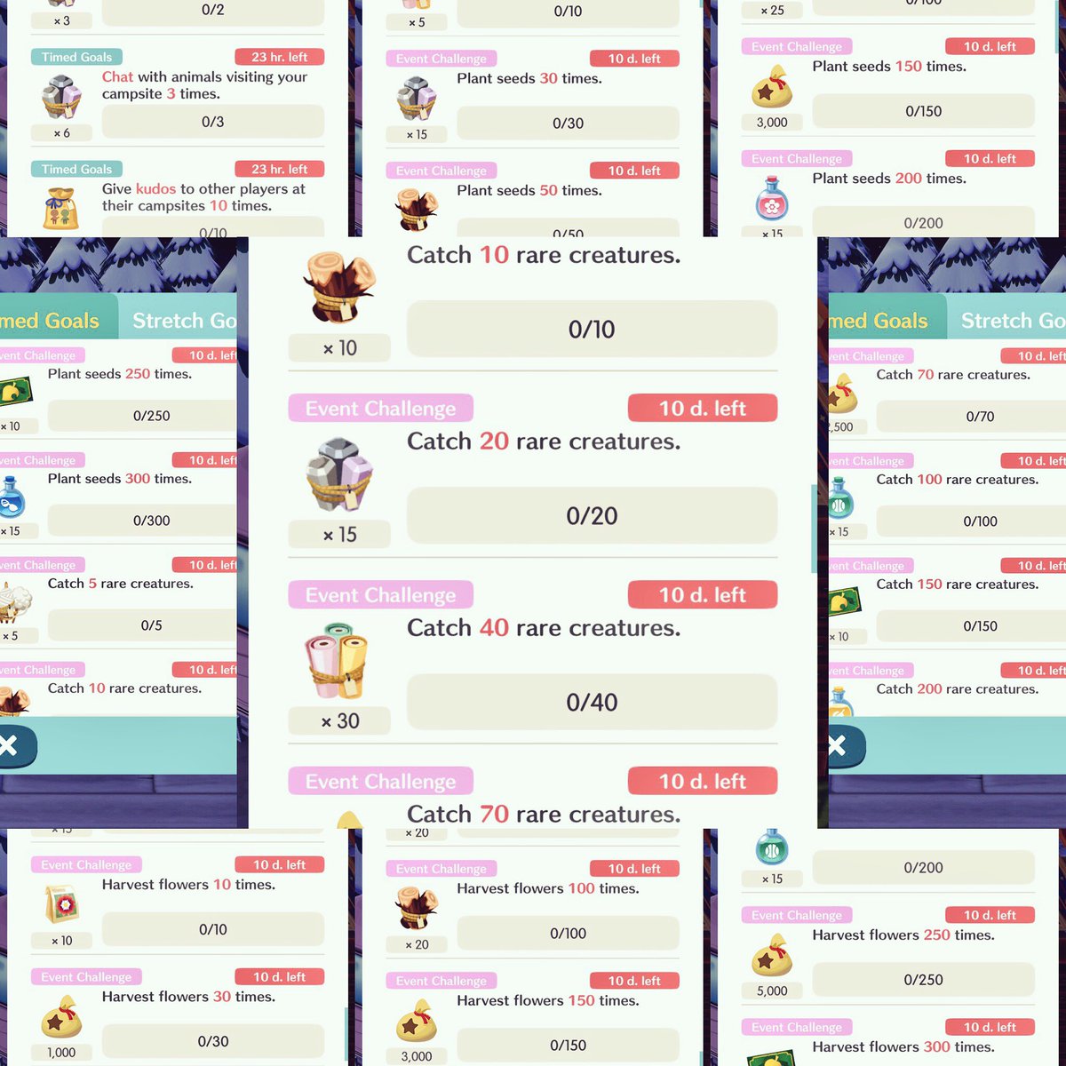 ACH0N3y's tweet photo. 🙏🏻⭐️WE ASKED @animalcrossing DELIVERED IM SO 🤗🤤 YALL ⭐️🙏🏻 #EventChallenege #TimedGoals #LeafTickets #AmenityHelp #Supplies #AnimalCrossing #PocketCamp https://t.co/MQIYxgJ4T7