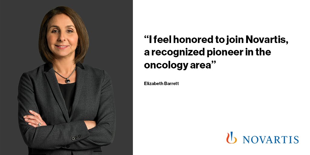 Novartis's tweet photo. Breaking: Novartis appoints Elizabeth Barrett as the new CEO of Novartis Oncology – welcome Liz! @NovartisCancer #NovartisNews https://t.co/ADSw63XSGl https://t.co/BQj0j3QYR4