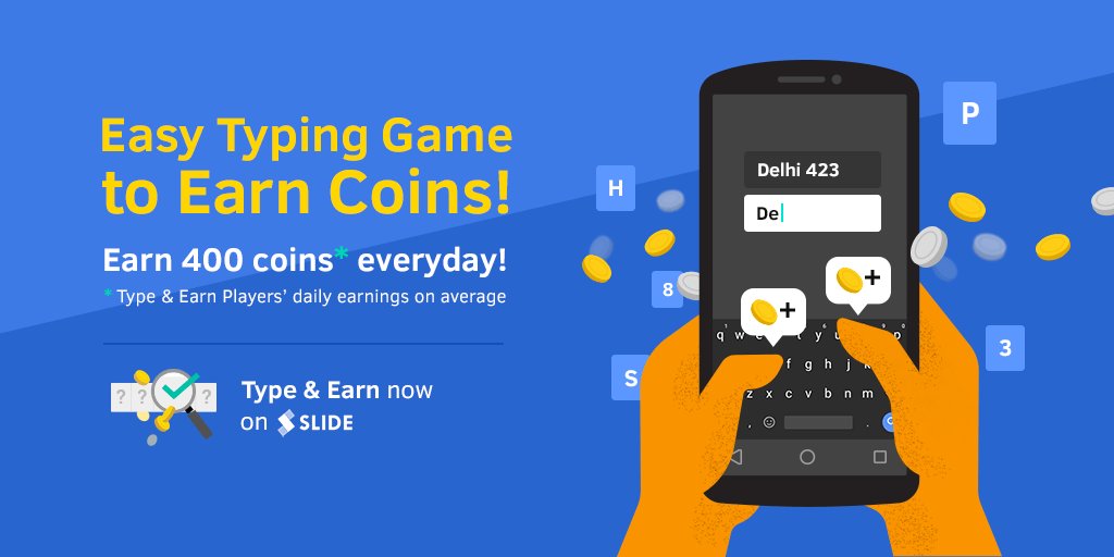 SlideIndia's tweet photo. Have you been typing?
Be smart and get #paid for it!
Type and #Earn on Slide! 
Get your friends on it too #SlideKaro https://t.co/vOepOgRFwc