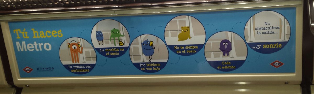 AnaAmigo_'s tweet photo. Un aplauso a @metro_madrid por esta campaña! https://t.co/OUOaj6f8Mq