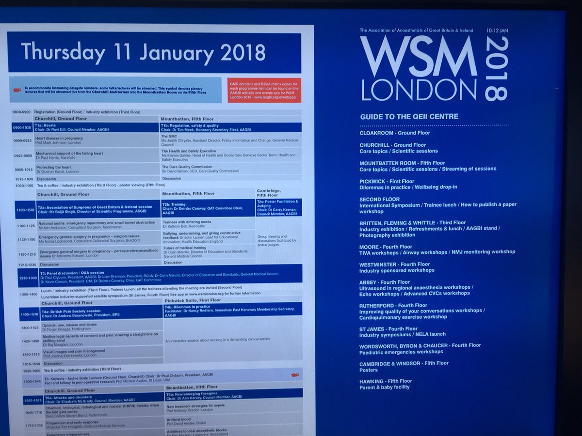 Assoc_Anaes's tweet photo. What sessions are you attending today? #WSMLondon18 #30yearsofWSM https://t.co/R044sVPiK4