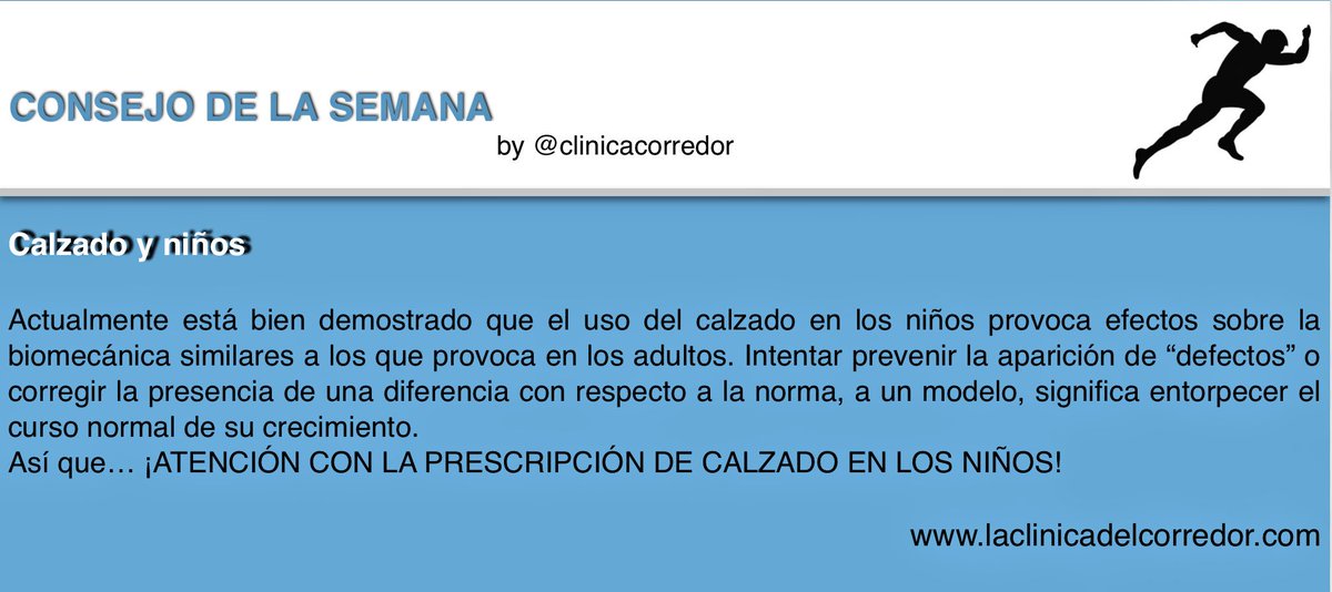 clinicacorredor's tweet photo. Consejo de la Semana: 👶👟 L@s niñ@s necesitan el máximo estímulo en los pies para desarrollar su sistema músculo-esquelético y no interferir en la neurofisiología 👣 Atención con las recomendaciones de #calzado Más en nuestro #blog https://t.co/7ABbkEqdwr https://t.co/PseSJRV0ms