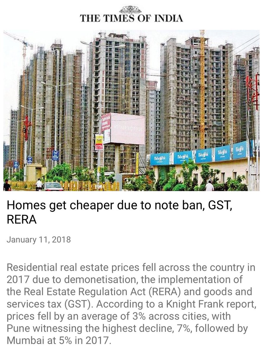 PMOIndia's tweet photo. Homes get cheaper due to note ban, GST, RERA. 
https://t.co/fNm343fxYh

via NMApp https://t.co/mmVUqgZUAp