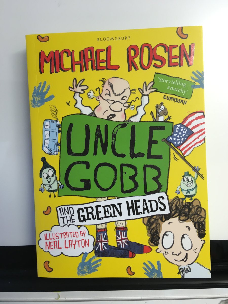 LaytonNeal's tweet photo. Uncle Gobb and the Green Heads by @MichaelRosenYes now in #paperback !
#malcolmandcrackersnacker #ruleOK #downwithGobb #hashtag #blah #etc https://t.co/Ggxp7zZ60S