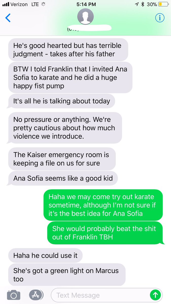 jaclynnthebox's tweet photo. Hayley got some messages from a karate dad lookin for his lady friend so we took advantage and I'm equal parts entertained and concerned #savefranklin https://t.co/4b5YK69FlY