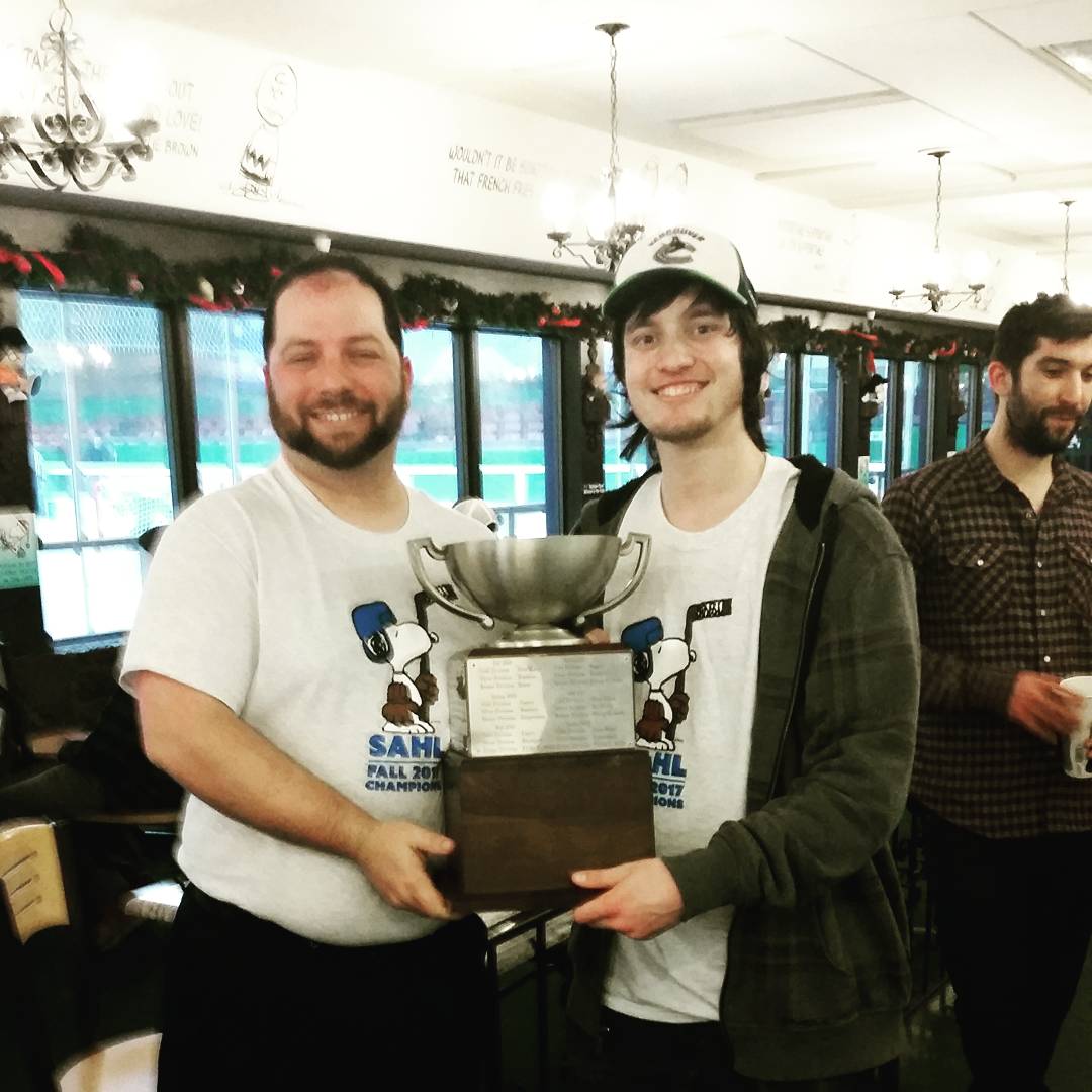 LachInTheCrease's tweet photo. Victory in Beer League still tastes a lot more like coffee to me. #PuckHogs #SilverBChamps https://t.co/1LJMwSSw0u