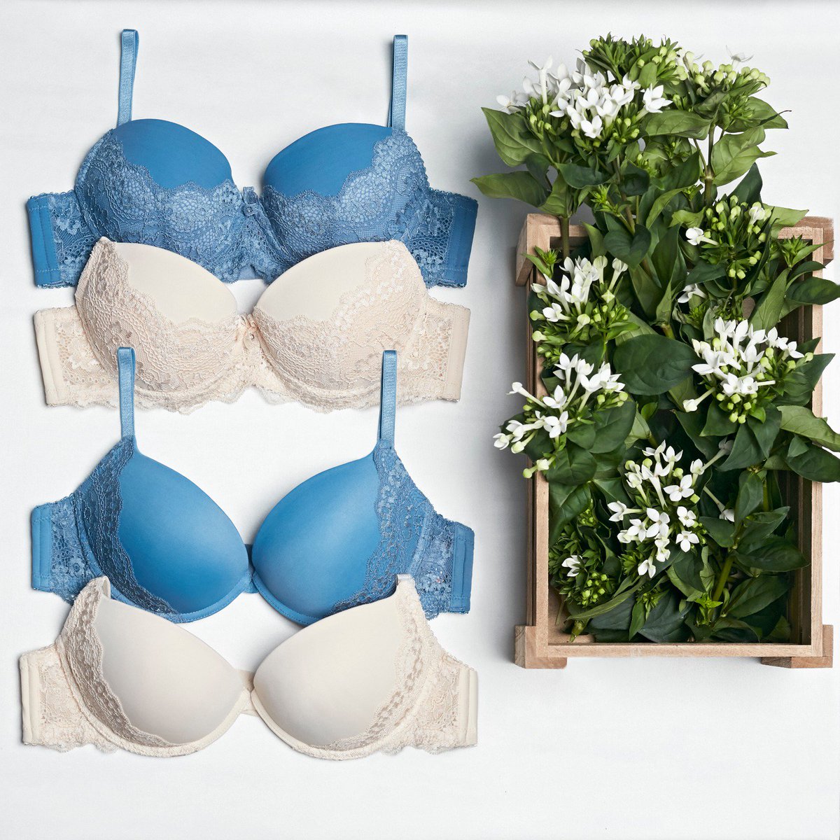 Yamamay's tweet photo. White and blue lace bras looking forward the Spring! Shop our lovely items on https://t.co/WKaxCPNdk2 🌸
https://t.co/UrlbupvzfY
#Yamamay #Dafne #PreviewCollection #Shopping #Lingerie #Underwear #Fashion #Collection #Cool #Romantic #Elegant #Lovely #FashionInspo #SexyLingerie https://t.co/7oOnoMqM5t