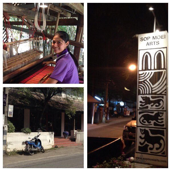 WichClaudia's tweet photo. After spending wonderful days in #bangkok #jomtien #chiangmai - we finally met family&friends @soimoeiarts #thaiarts #hilltribe #preserveknowledge #newcushion #canvasbag https://t.co/bcZe6ykGOE