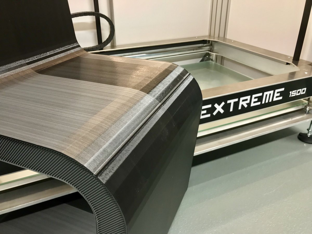 builder3Dprint's tweet photo. Sit back, relax and watch how your Builder Extreme is doing all the work for you! https://t.co/26YFfop28I #3dprinting #3dprinted #chair #furniture #prototyping #dualfeed #largescale3d #large3dprinter #largeformat3d https://t.co/wmouZS6GhK