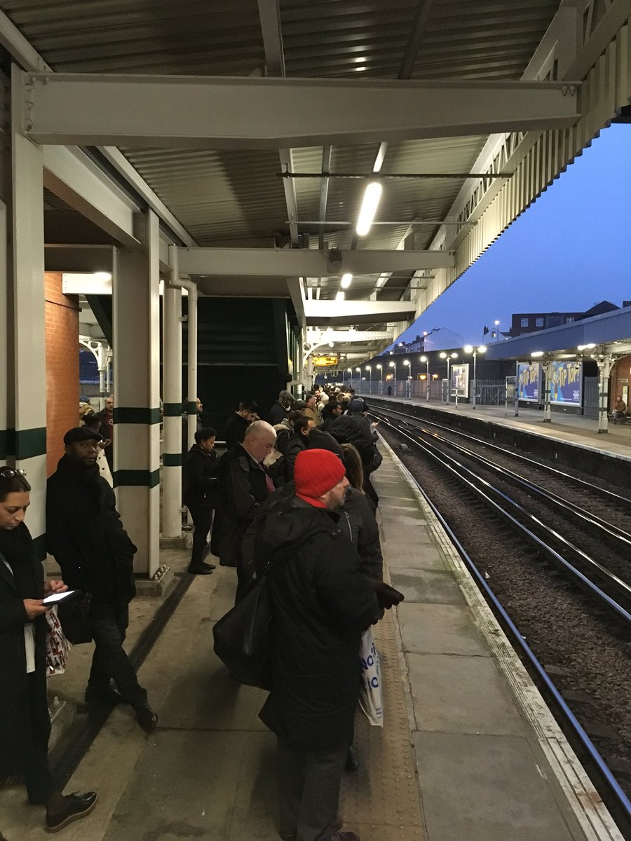 No trains for half an hour into London this morning from Thornton Heath <a href="/SouthernRailUK/">Southern</a> care to tell me why?