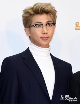 BTSbornfirst's tweet photo. I’m still not over how stunning Namjoon looked yesterday with those glasses and that sweater and I probably saved the same photo half a dozen times because you can never have too much Namjoon on your camera roll.

Vote @BTS_twt #BTS for #BestBoyBand in #iHeartAwards https://t.co/EuPp4dZl0d