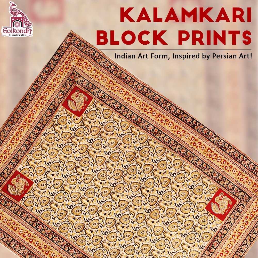 Kalamkari Block Prints  - #Kalamkari represents a unique art of painting cotton fabrics,
generally done using a sharp, pointed pierced bamboo.
#Kalamkari #KalamkariArt #KalamkariPrint #GolkondaHandicrafts