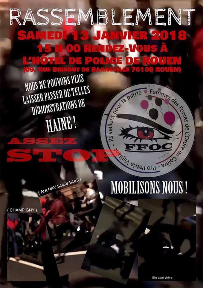 _FFOC_'s tweet photo. ‼️RASSEMBLEMENTS DU WEEKEND‼️
#CAEN samedi 13/01 à 15h00 Hôtel de Police
#ROUEN samedi 13/01 à 15h00 Hôtel de Police 
#MARSEILLE dimanche 14/01 à 14h00 TGI Marseille
#NANTES samedi 13/01 à 15h00 Hôtel de Police
Soyez nombreux pour soutenir votre #police face aux agressions! https://t.co/qSVOGsvszn