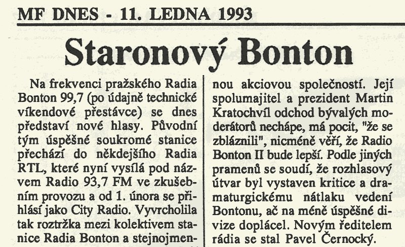 Znovu89's tweet photo. Původně Hello World, potom RTL, teď se jmenuje Radio 93,7 a za pár týdnů se zase přejmenuje: na Radio City. Mezitím přetáhlo z Bontonu úspěšnou partu Miloš Pokorný, Roman Ondráček a Lucie Výborná. #rozhlas93 #mfd93 (11.01.1993) https://t.co/Cj2iKFdraQ