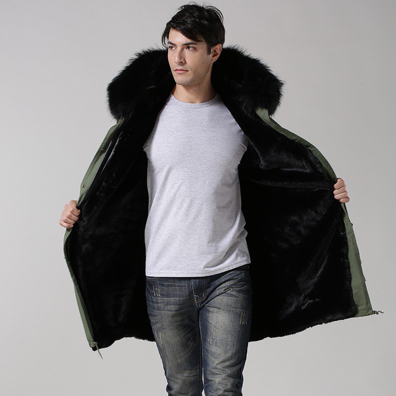 2018 New arrival winter Mr style fur male parka factory price free shipping bit.ly/2EvW3f1