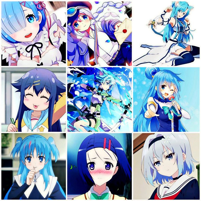 青髪のtwitterイラスト検索結果