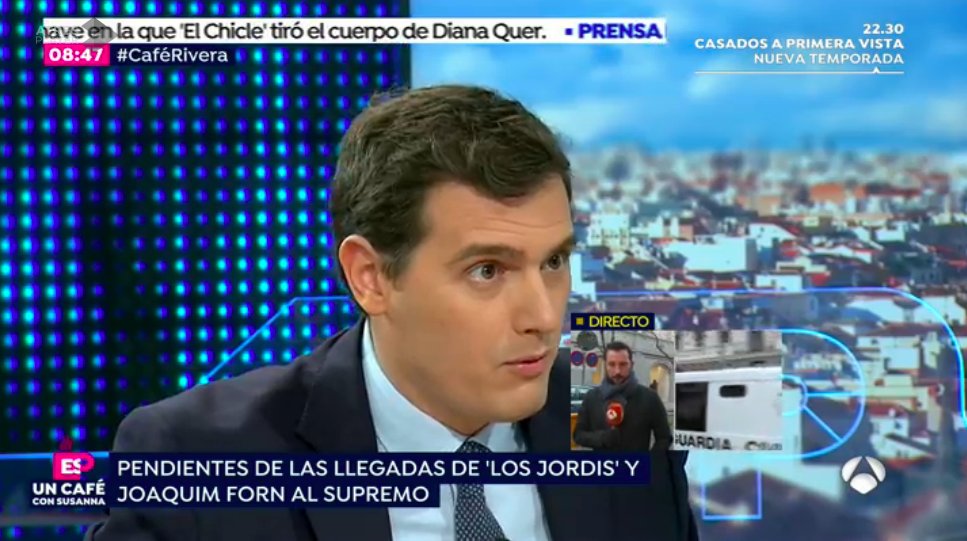 CsRoquetasdeMar's tweet photo. ☕️ @Albert_Rivera en @EspejoPublico "Tenemos un preacuerdo con el PP para los #PGE18 supeditado a medidas como la equiparación salarial de las FCS" #CaféRivera https://t.co/LTarMDiOfF
