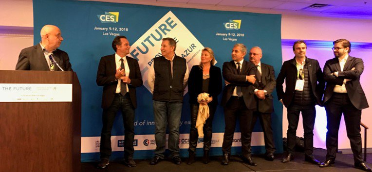 CCIcotedazur's tweet photo. #CES2018 Forte mobilisation des acteurs économiques #Provence #CotedAzur auprès des #startups ! #thefuturebypaca
@mobendi @AzurTechConcept @EllcieHealthy @nfcom_team @ExactCure
@iRejuvenation @PocketConfidant @Rifft_Cognitics @TeachonMarsfr @ZIBLUE #Babeyes @weverapp @Voxcracy https://t.co/pEd7B5vSVX