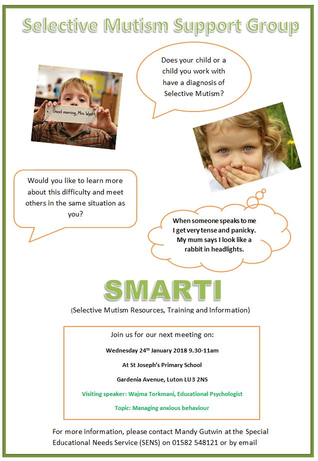 FS_Luton's tweet image. Free #SelectiveMutism training for professionals in #luton check out the poster for further details/contact! #developingtheworkforce
