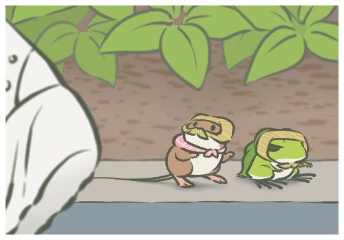 いちごパフェ 旅かえる けろ太 新しいお友達が出来たのね 一緒に手拭い被っちゃって可愛いったら O ここはどこなのかな