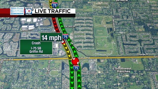 Crash on I-75 SB at Griffin Rd #traffic https://t.co/n4M16PVdIt