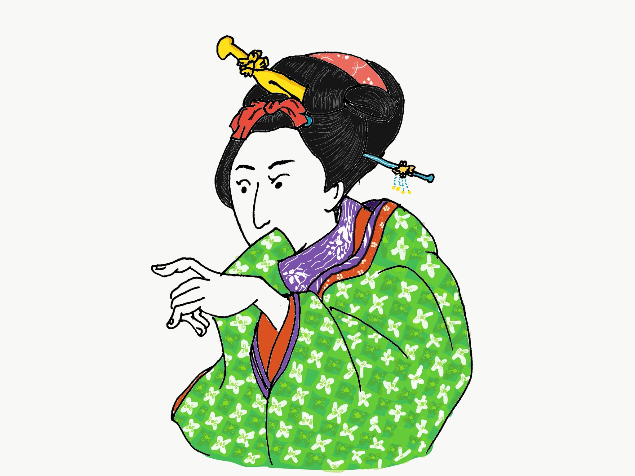 ふわけがーる 指が色っぽいんだよね 美人画は 浮世絵 イラスト 江戸時代 T Co Tcjxw55b Twitter