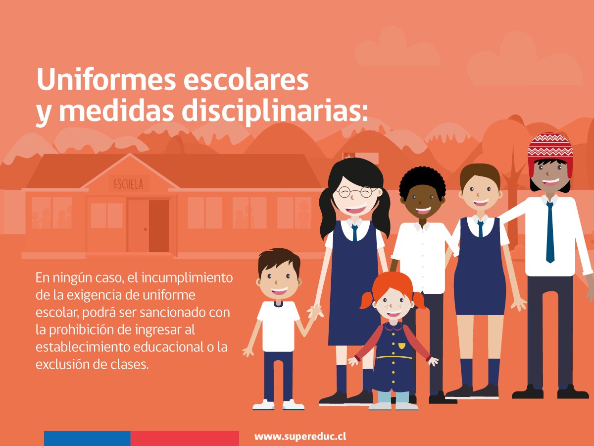 supereduc_cl's tweet photo. Revise esta útil información sobre el uniforme escolar y las medidas disciplinarias. RT. 👔💫 https://t.co/WwXamaCsD9